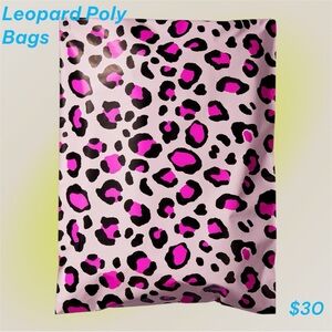 50 count Leopard Print Poly Bag